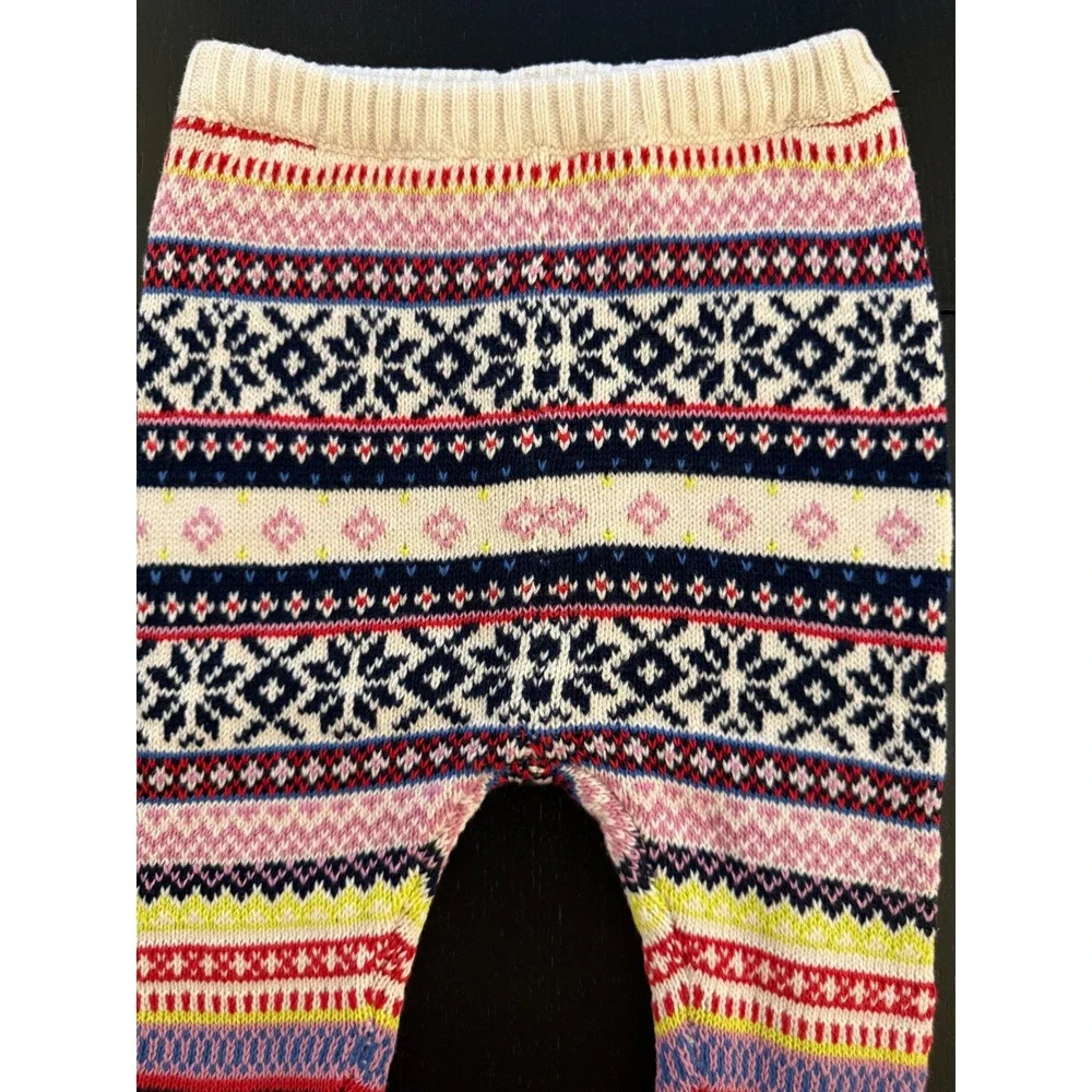 Old Navy Baby Cozy Fair Isle Sweater Leggings 6-12 Month Winter Cotton Knit Pant